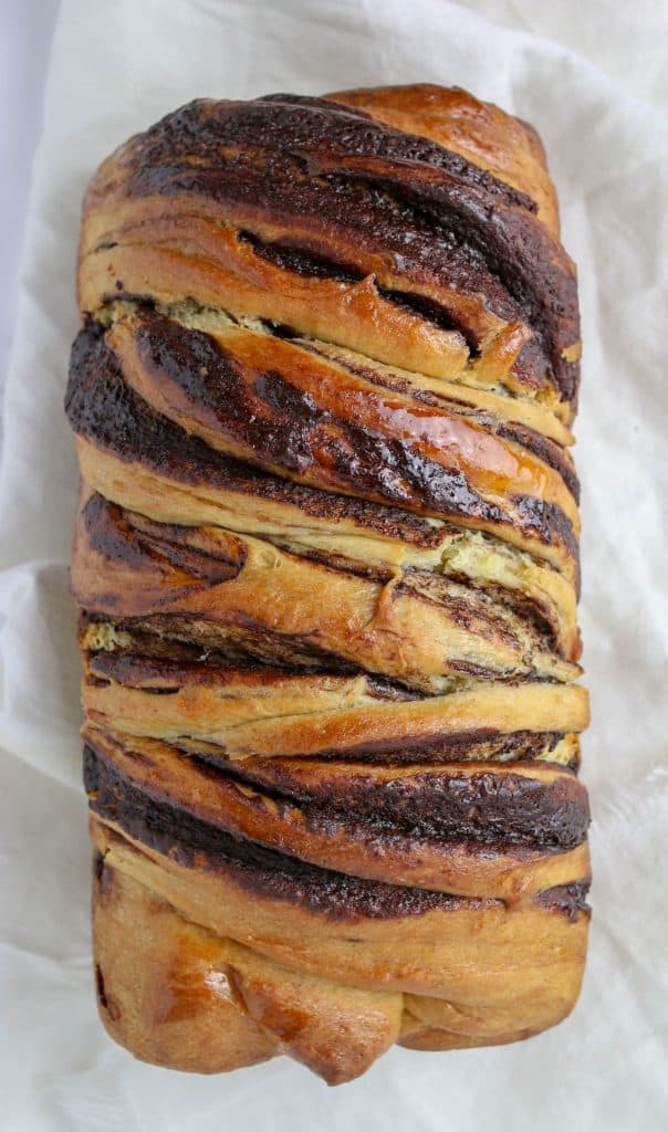 loaf of chocolate babka