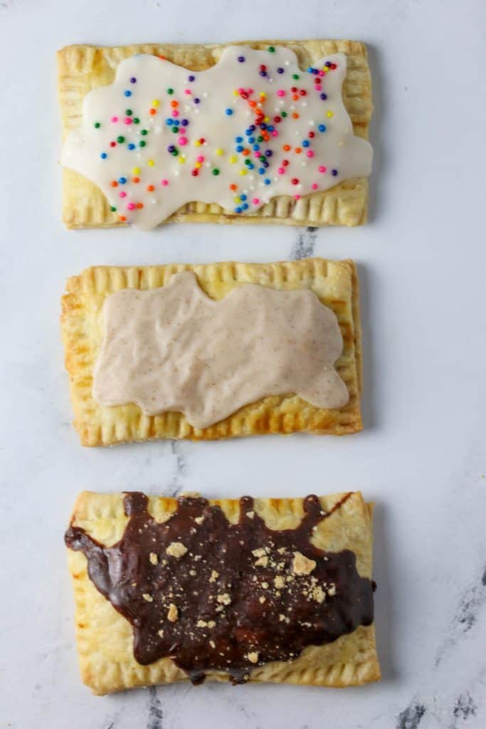 three different kinds of poptarts