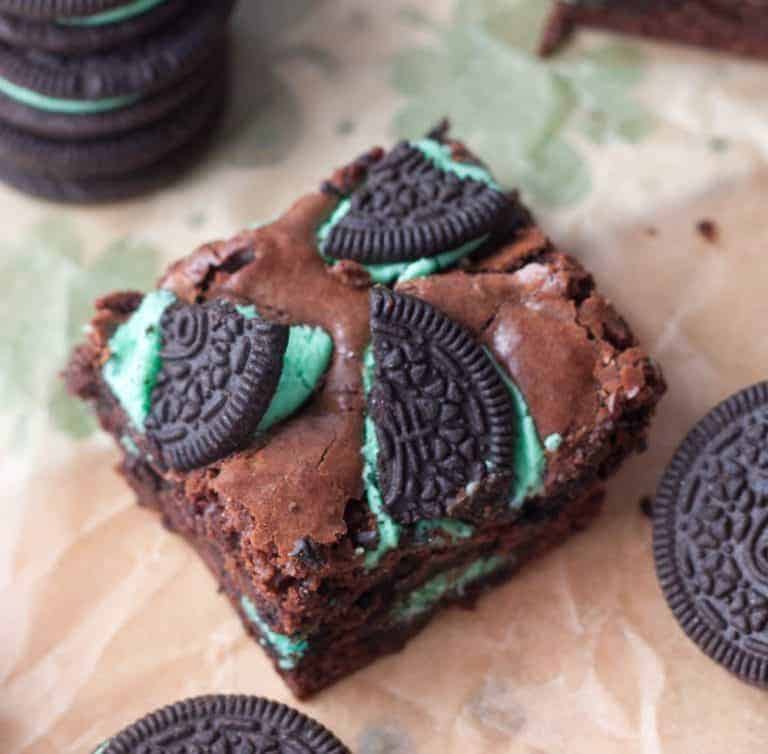 Mint Oreo Brownies