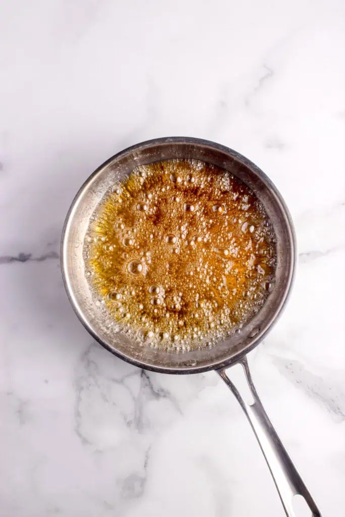 sugar turned to amber color