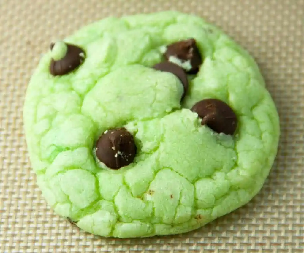 mint chocolate chip cake mix cookies