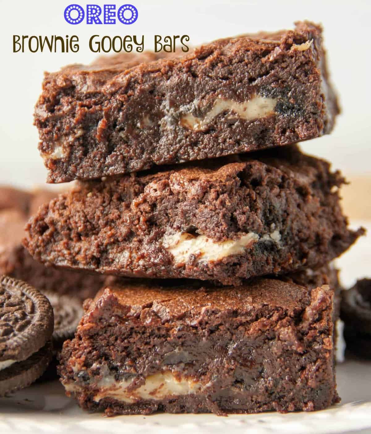 Oreo Brownie Gooey Bars Boston Girl Bakes