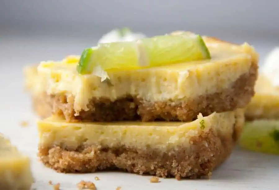 two key lime bars stacked