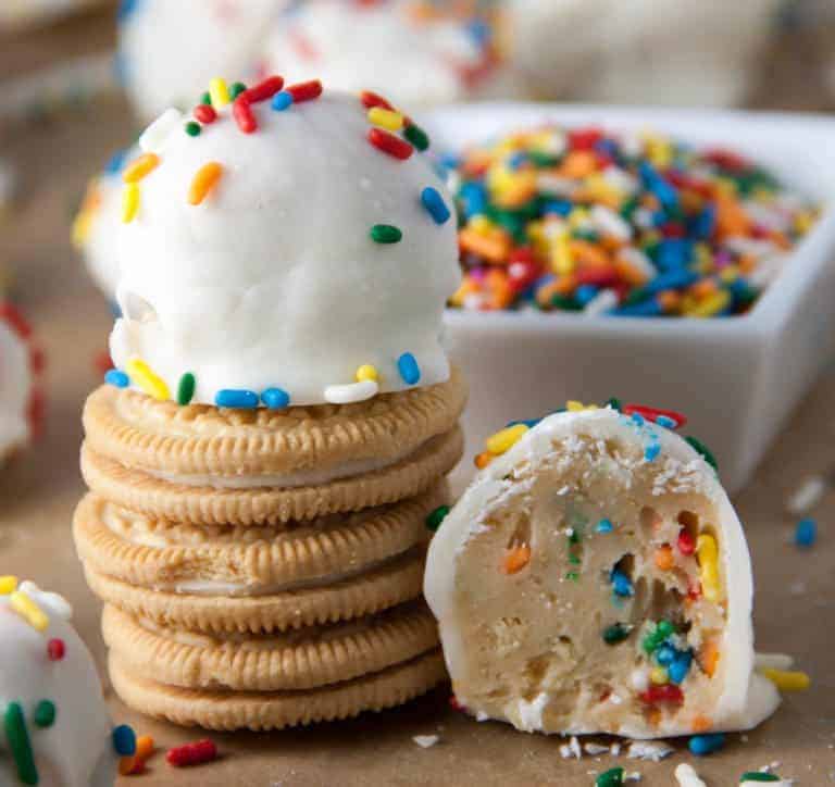 No Bake Funfetti Golden Oreo Truffles