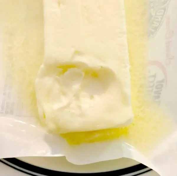 stick of butter that has been softened