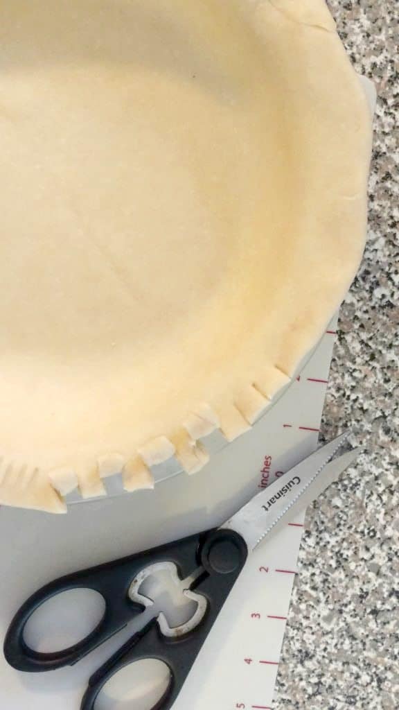 Pie Crust Edge made with Scissors