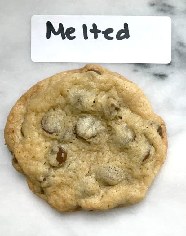 cookie made with melted butter