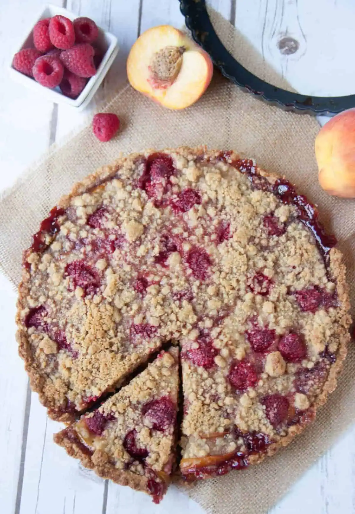 peach raspberry tart