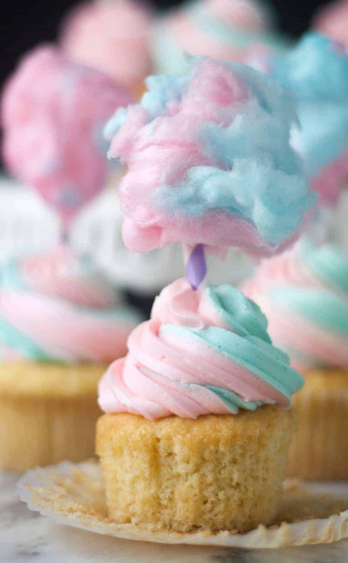 Cotton Candy Cupcakes - Boston Girl Bakes