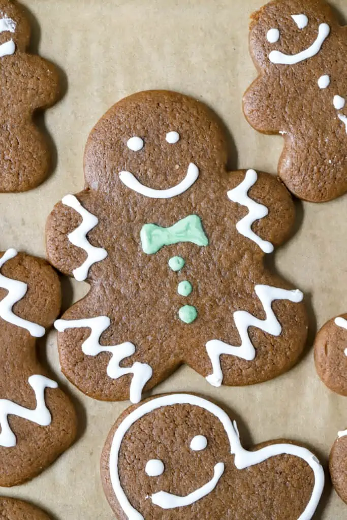 decorated gingerbread man cookie
