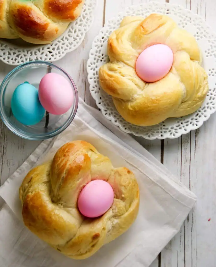 Pane Di Pasqua | Boston Girl Bakes pane di pasquas on plates