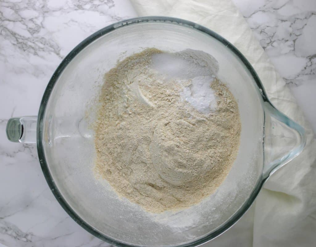 irish soda bread dry ingredients in a bowl