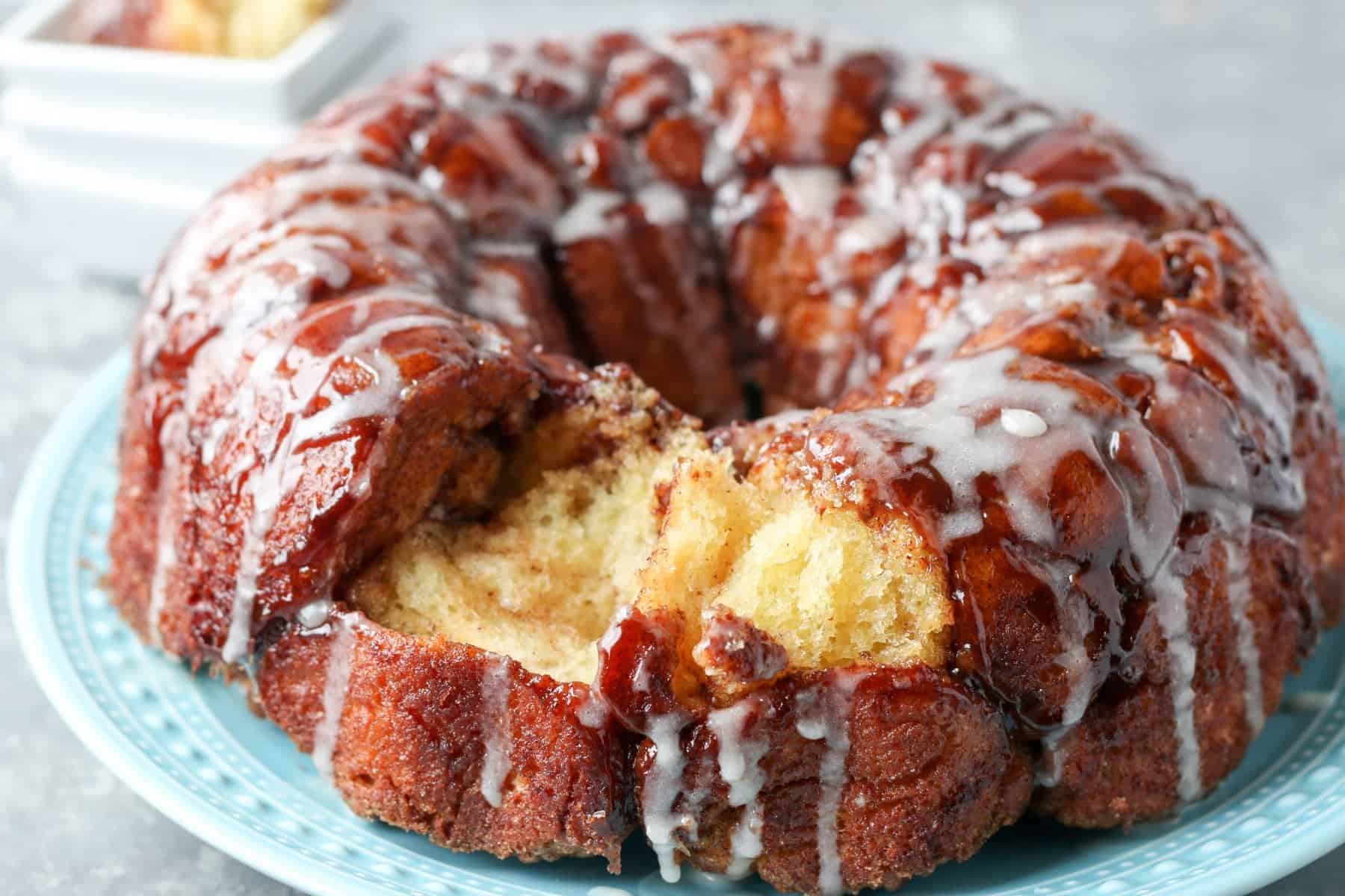 cinnamon monkey bread on a plate