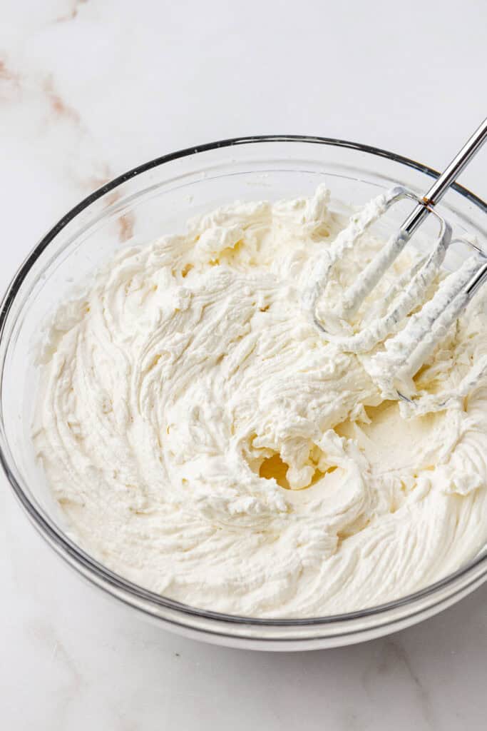 whipped cream in a bowl