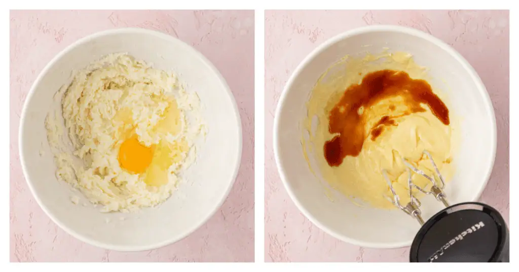 eggs and vanilla added to cupcake batter