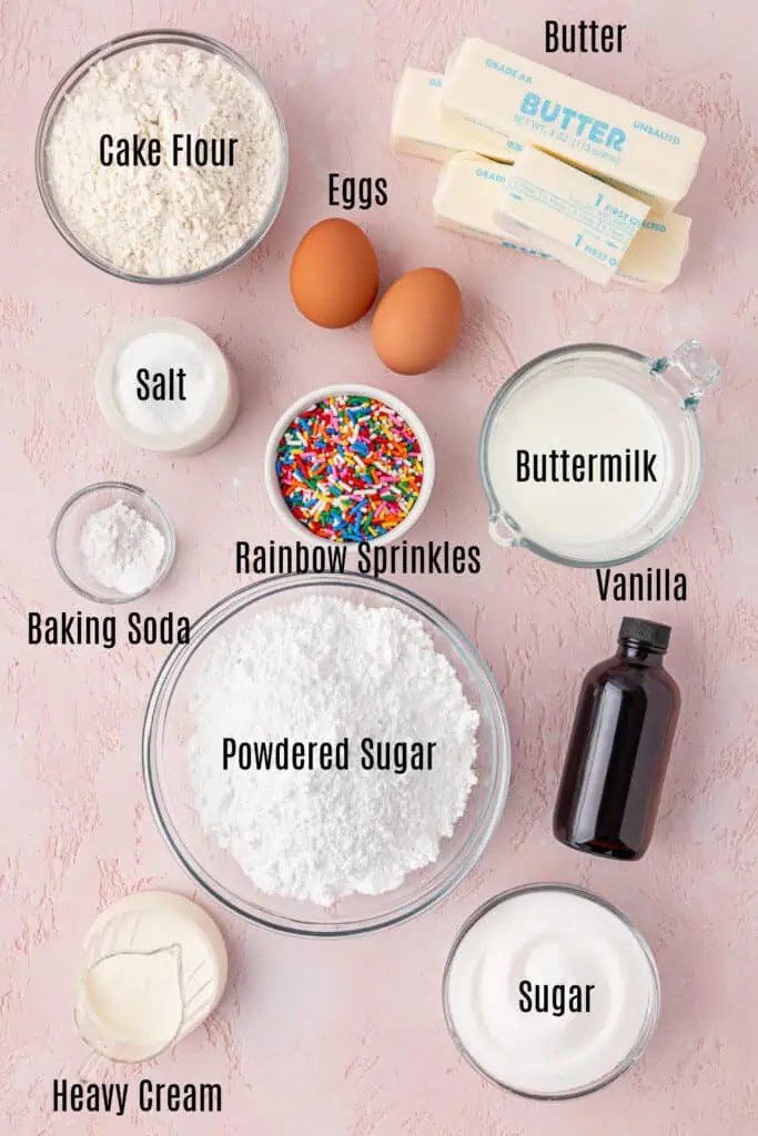 funfetti cupcakes ingredients