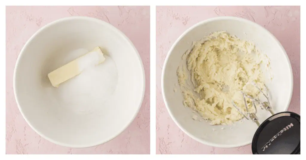 butter and sugar creamed together