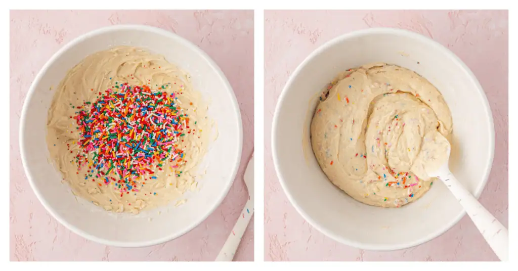 sprinkles added to cupcake batter
