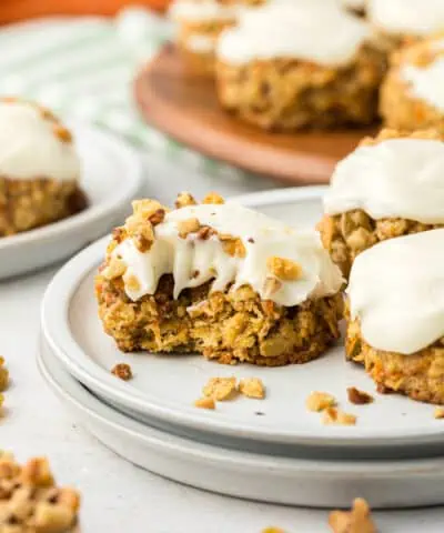 carrot cake oatmeal cookie on a plate