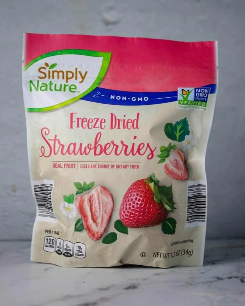 bag of freeze dried strawberries
