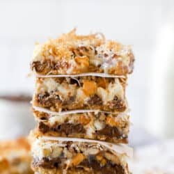 five seven layer bars stacked on top of each other