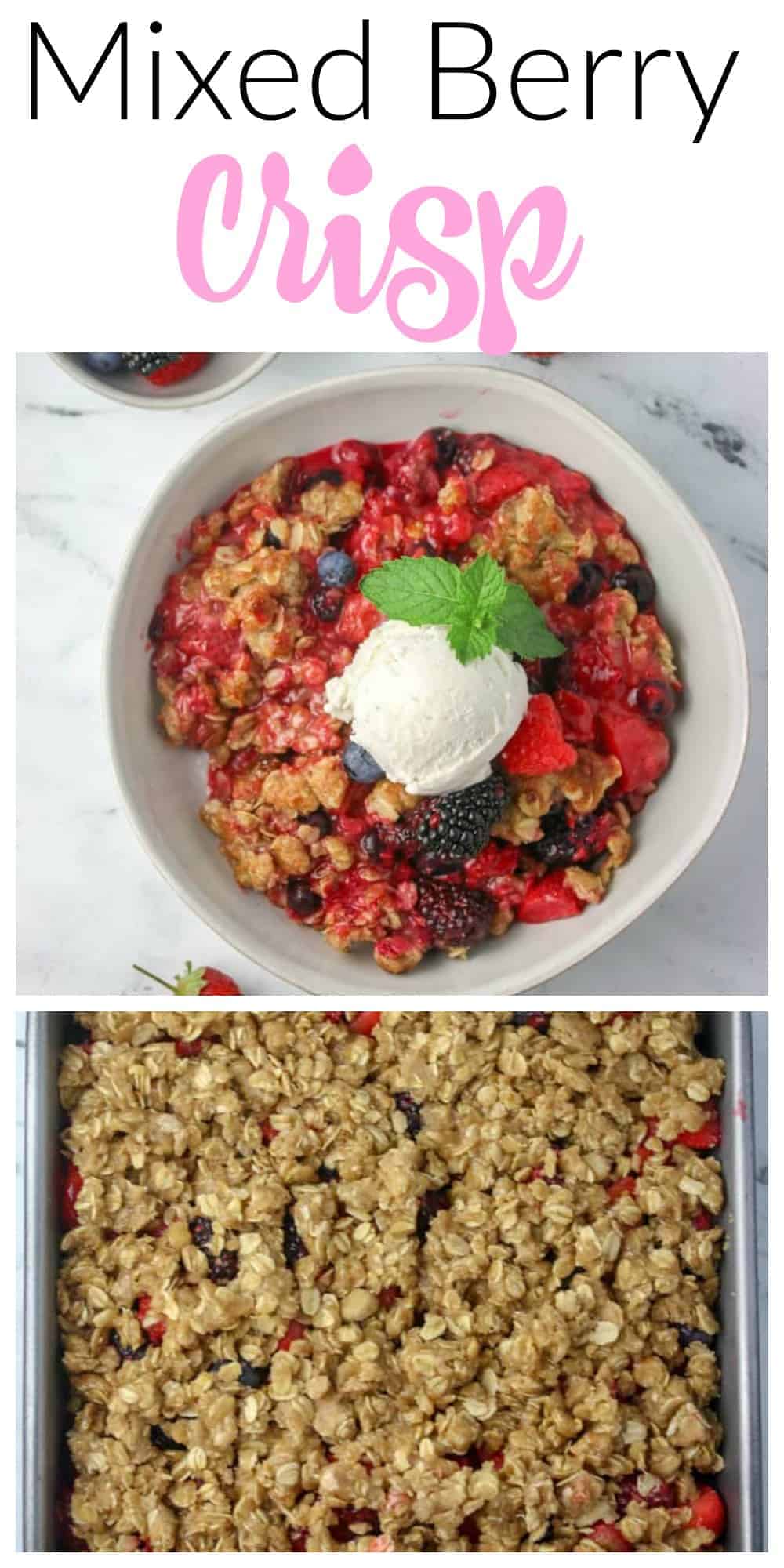 Easy Mixed Berry Crisp (Fresh or Frozen Berries)