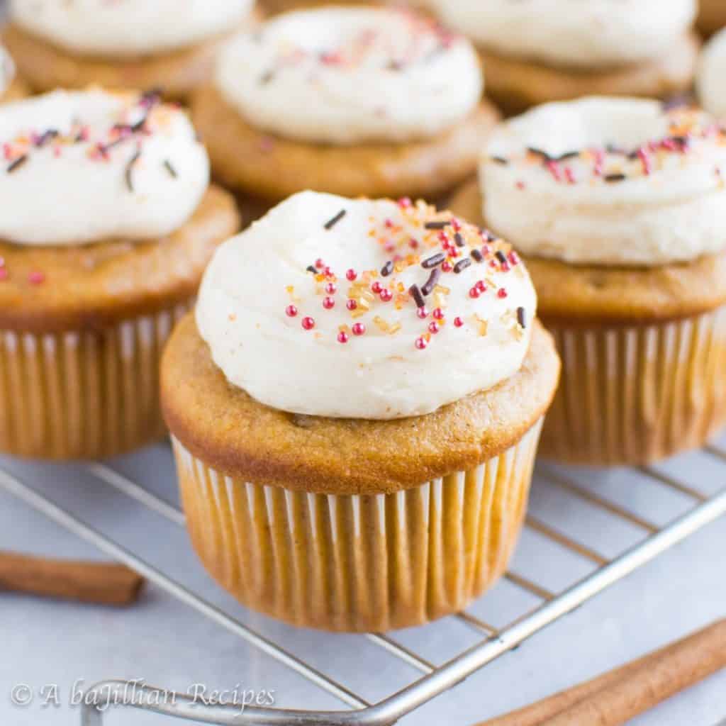 sweet potato cupcake with sprinkles