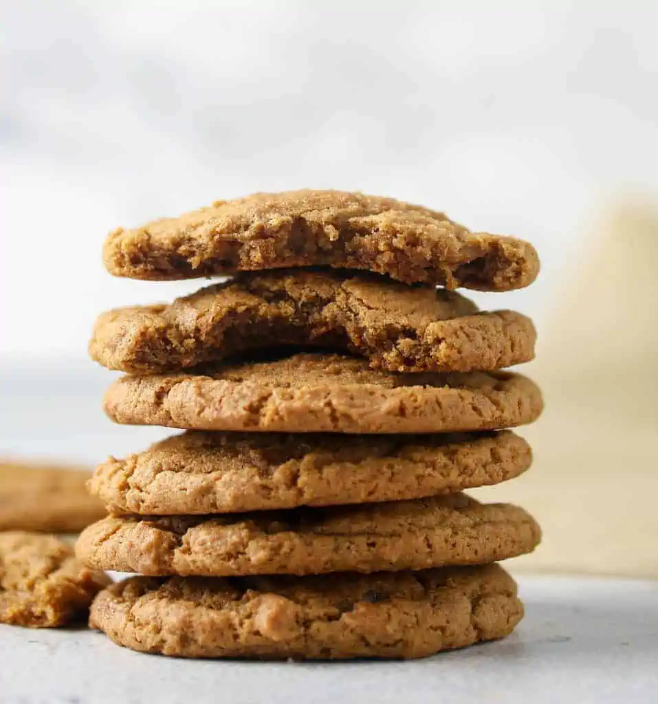 stack of ginger molasses cookies