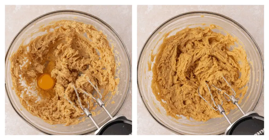 vanilla and eggs added to cookie dough