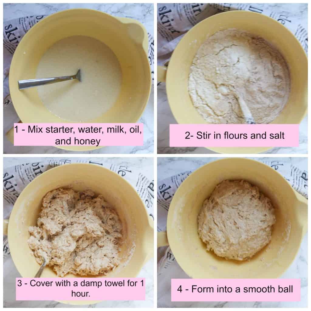 making dough in 4 step by step photos