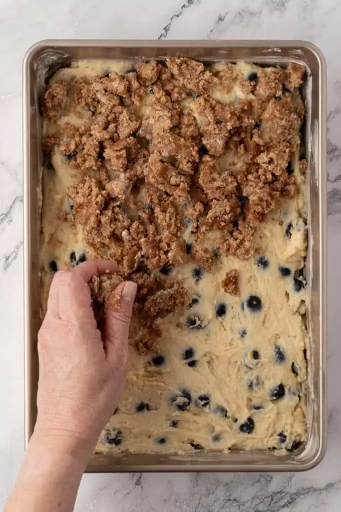 crumb topping added on top