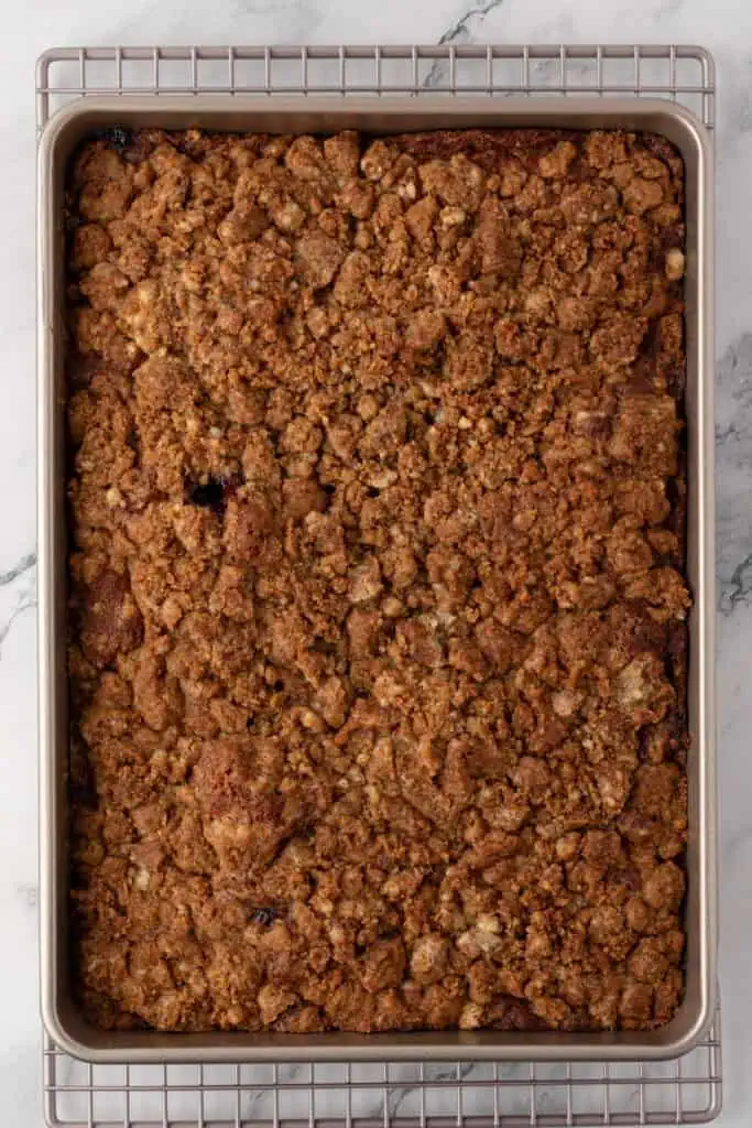 baked blueberry crumb cake