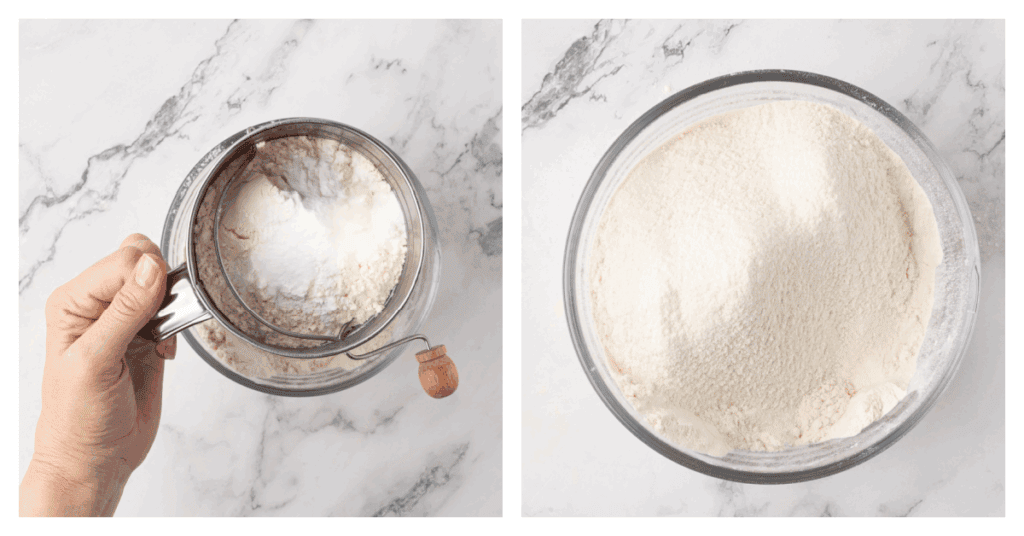 dry ingredients sifted together