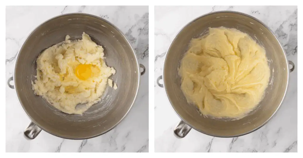 egg added to batter