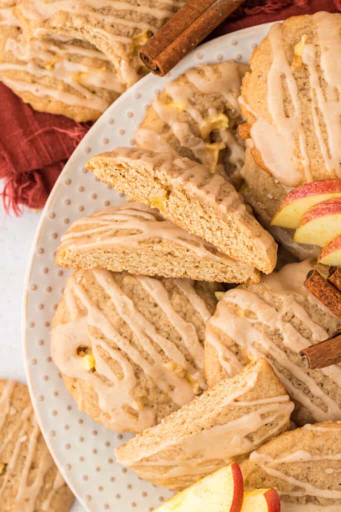 apple cider cookies on a plate