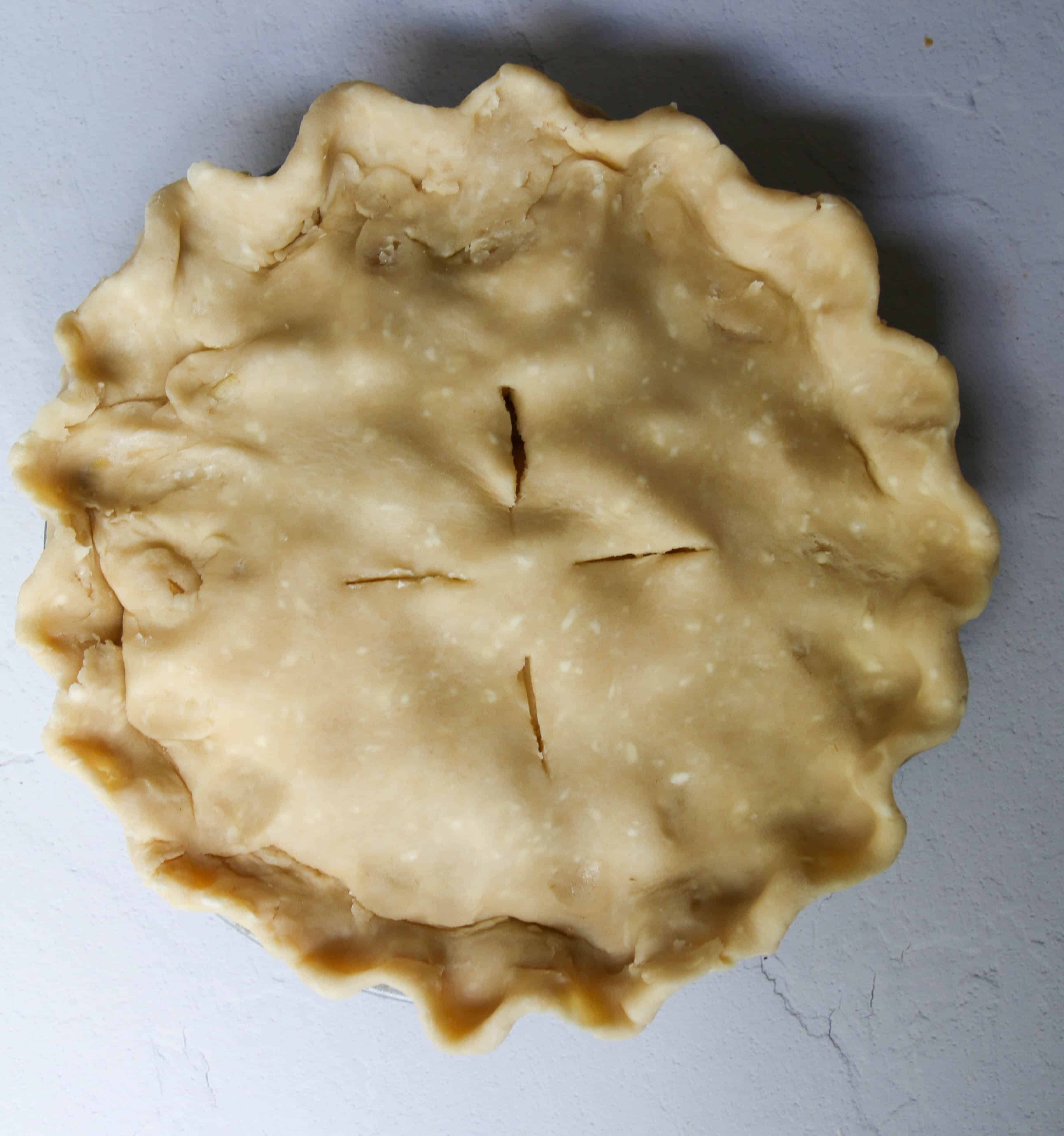 unbaked apple pie