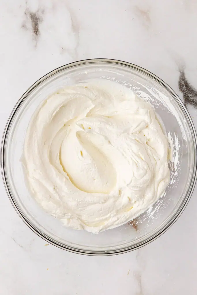whipped cream in a bowl