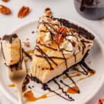 slice of turtle pie on a plate