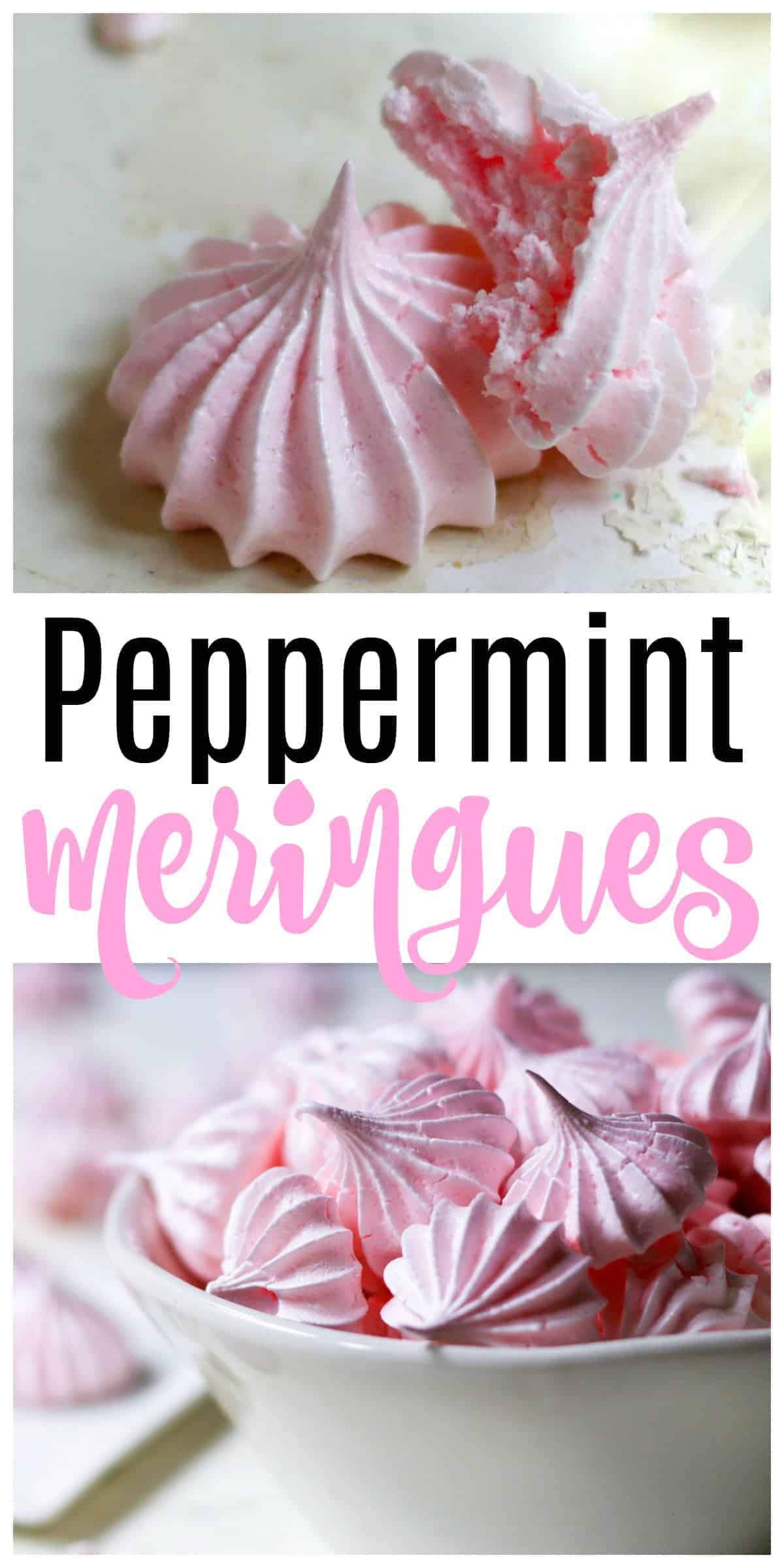 Peppermint Meringue Cookies (Gluten Free And 5 Ingredients!)