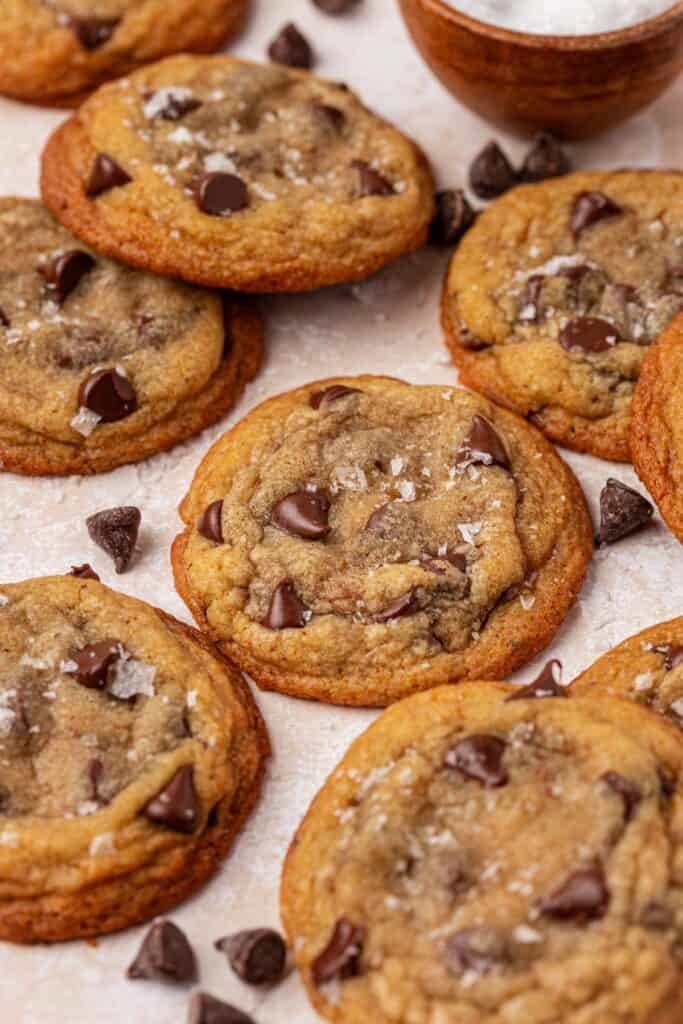 a bunch of browned butter cookies