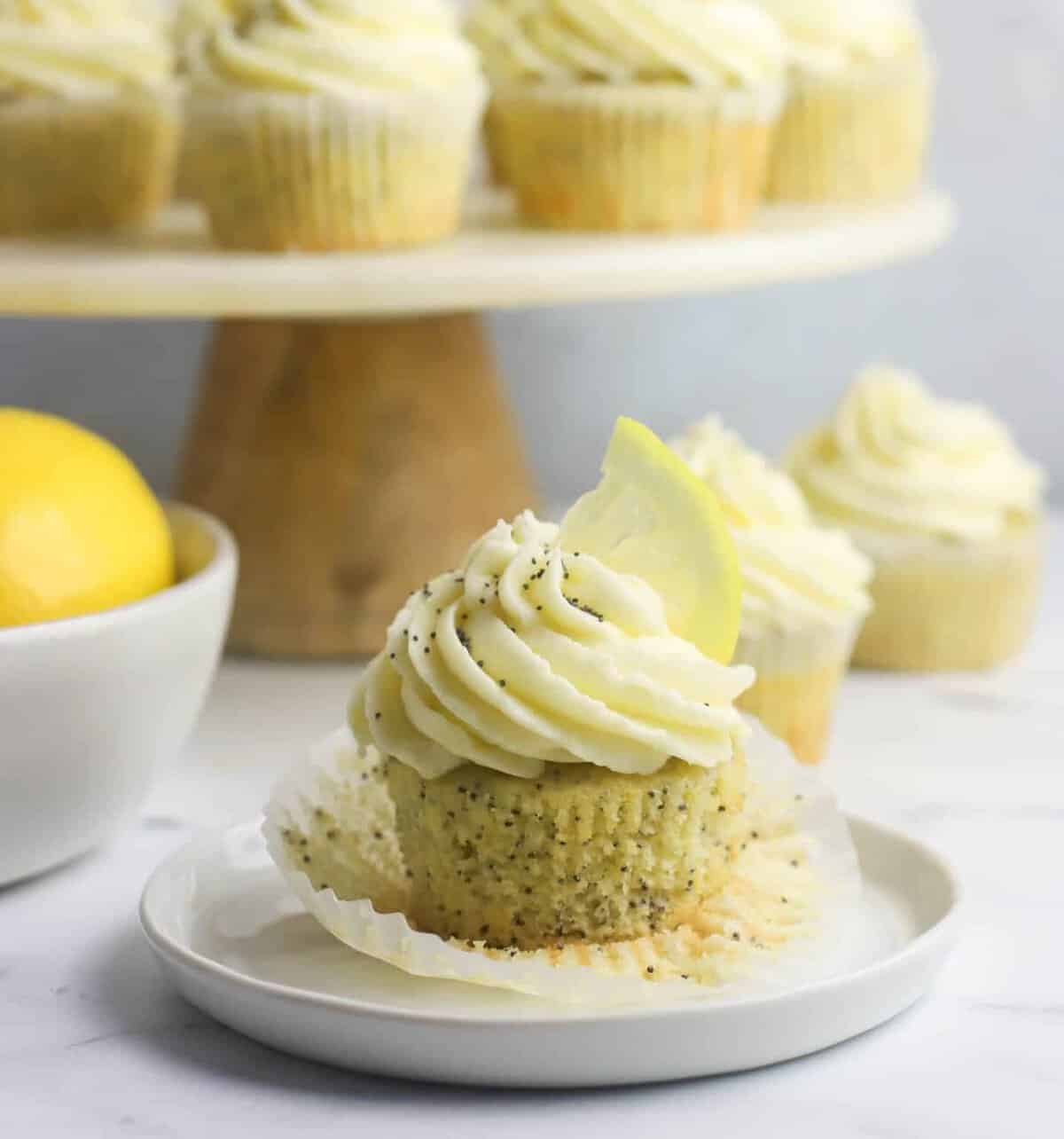 Lemon Poppy Seed Cupcakes (with lemon buttercream)