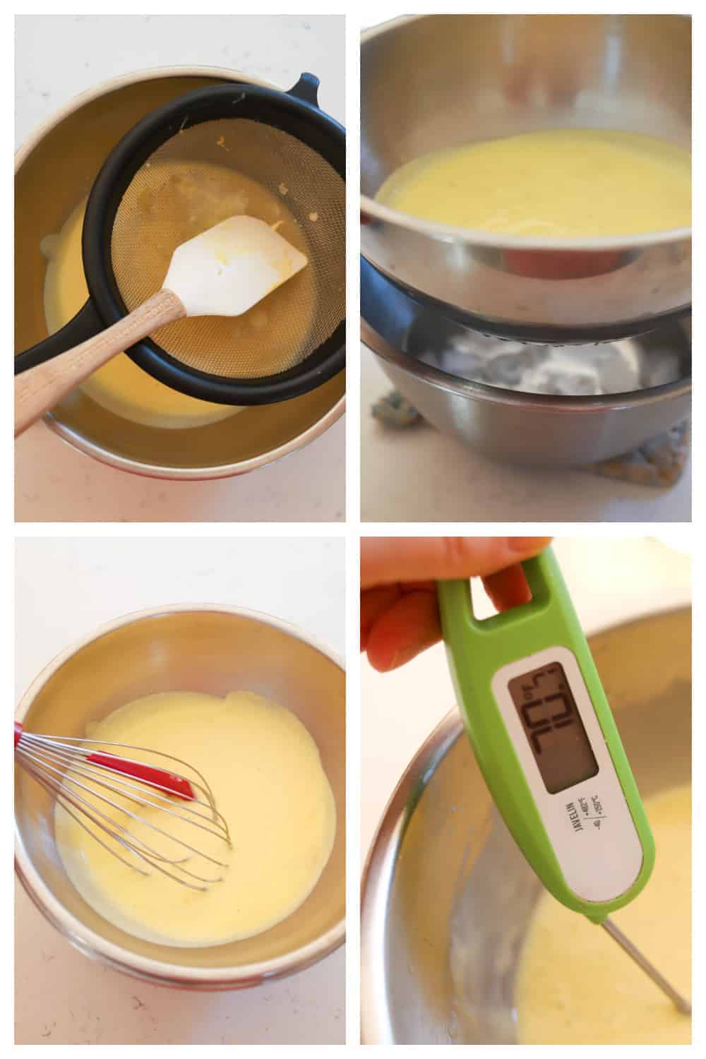 step by step photos of making vanilla custard sauce