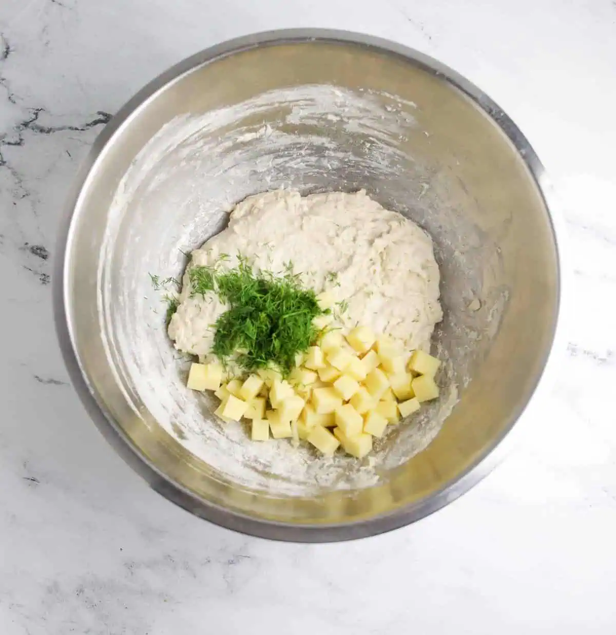 cheddar and dill added to sourdough
