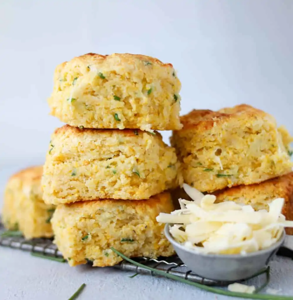 stack of cornmeal biscuits