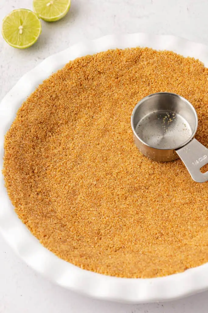 graham cracker crust pressed into a pie plate
