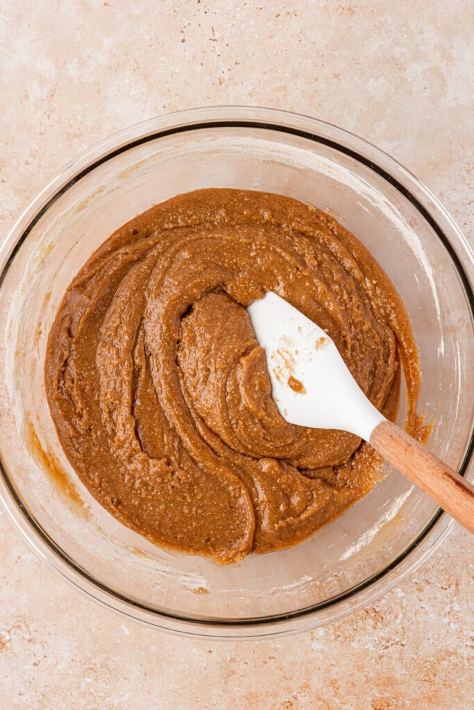 smores bar batter in a bowl