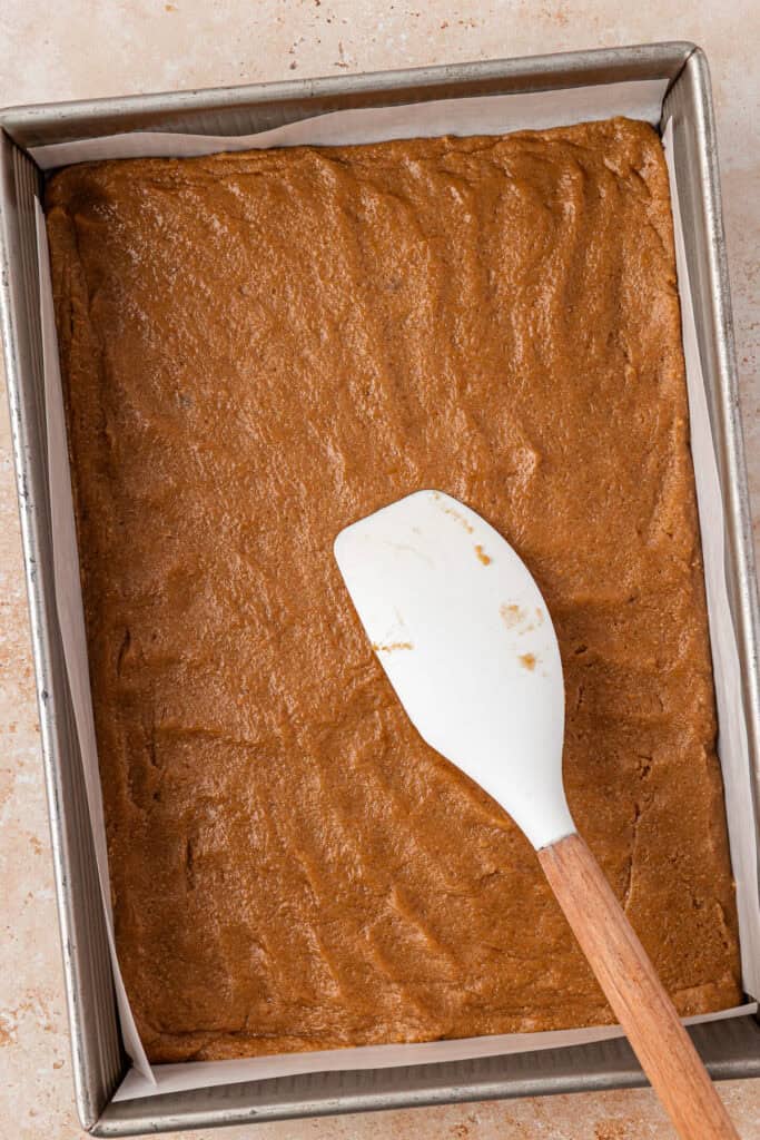 graham cracker base pressed into pan