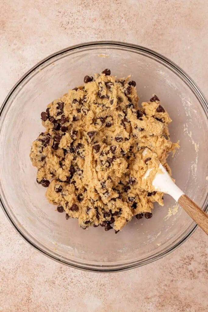 chocolate chip cookie dough in a ball