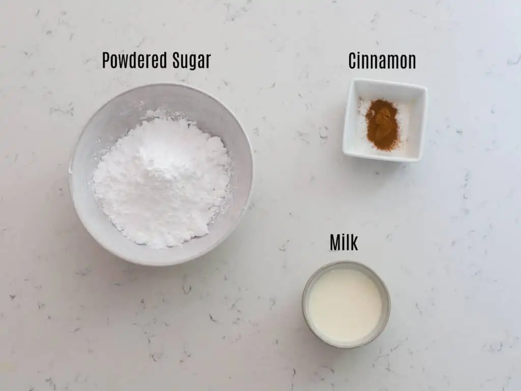 ingredients for scone glaze