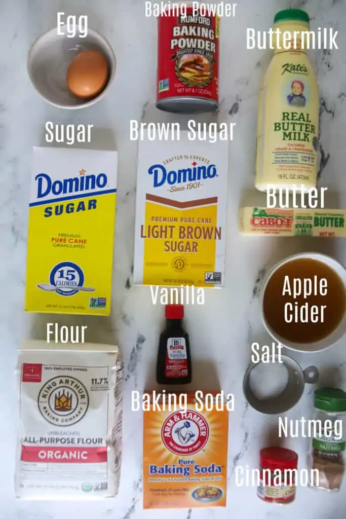ingredients for apple cider donuts